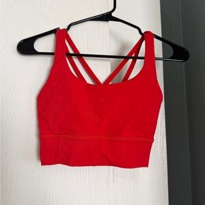 Lululemon Athletica Vibrant Blood Orange Red Sports Bra